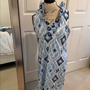 Gretchen Scott Designs Blue and White Dress